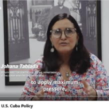Johana Tablada tells the truth about US Cuba policy