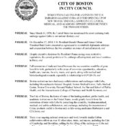 BREAKING NEWS: Boston City Council votes against US Blockade
