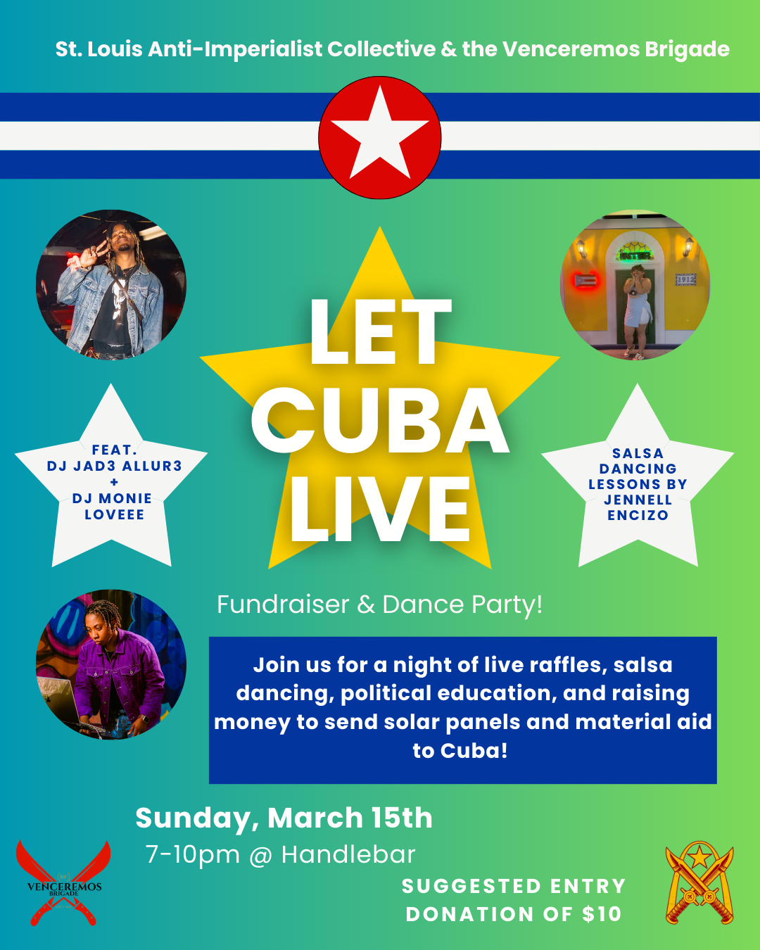 St. Louis Anti-Imperialist Collective Let Cuba Live fundraiser flyer.