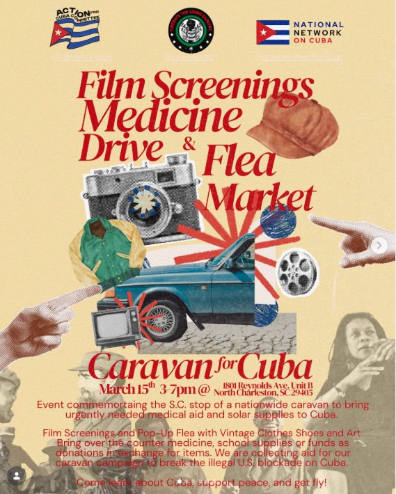 Film Screenings Flea Market & Medicine Drive for Cuba! – N. Charleston, SC