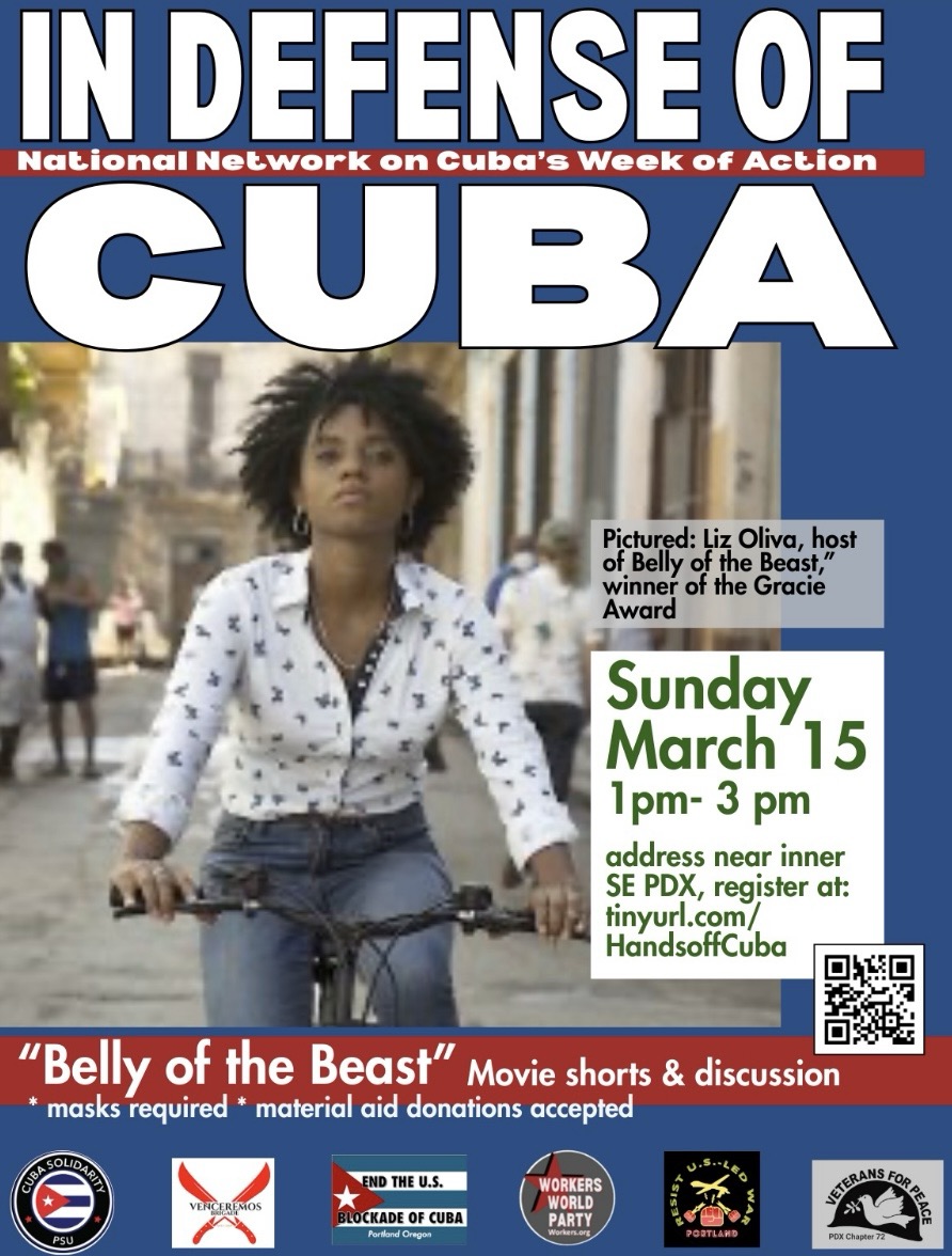 In Defense of Cuba Portland, OR Flyer
