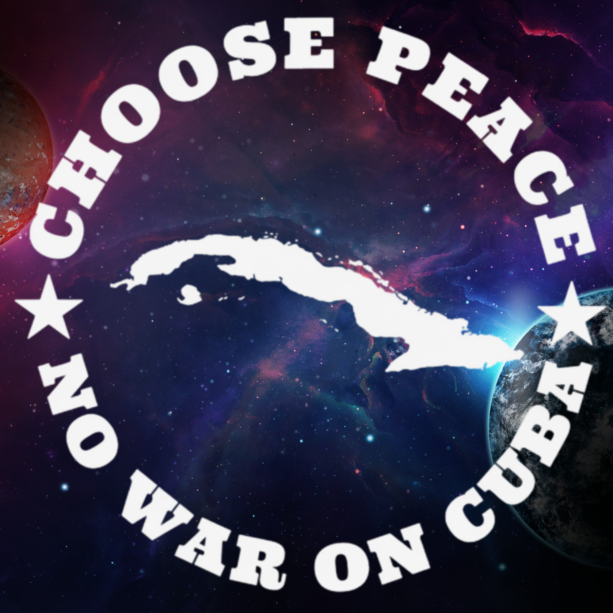 No War on Cuba logo